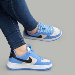 Louis Vuitton-Inspired Air Sneakers – Sky Blue/Black/White