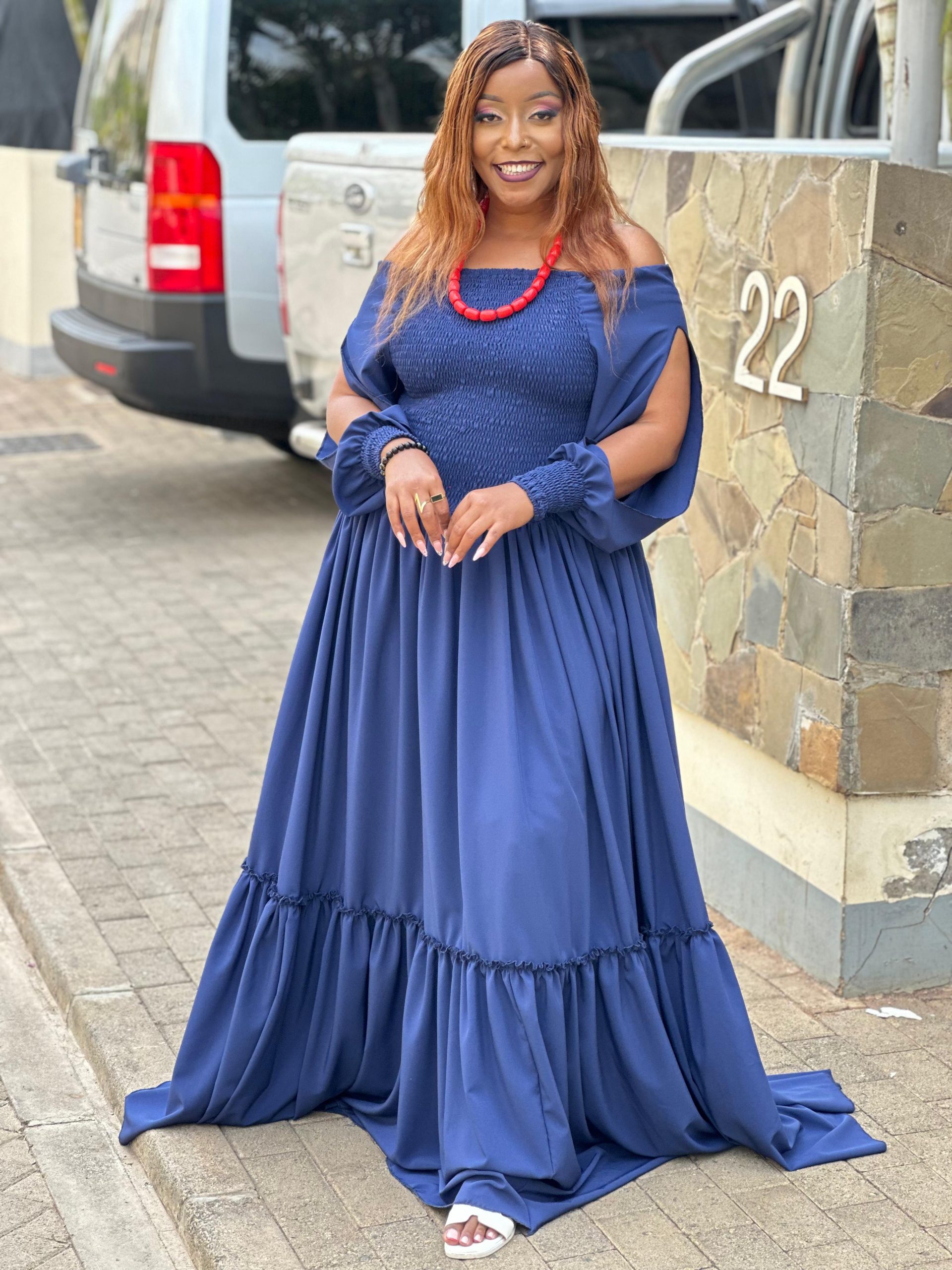 Royal Grace Smocked Maxi Dress