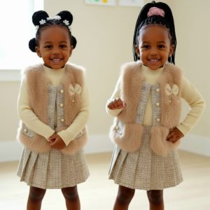 Cozy Chic Tweed & Faux Fur Set