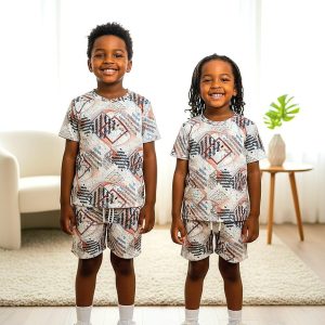 Kids Printed Tee & Shorts Set (1–10 Years)