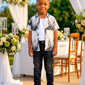 Boys Stylish Shirt & Jeans Outfit
